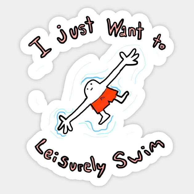 Leisurely Swim Sticker by tan-trundell